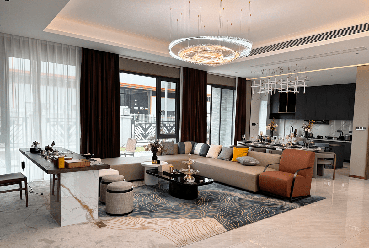 two-story modular-home-living-room
