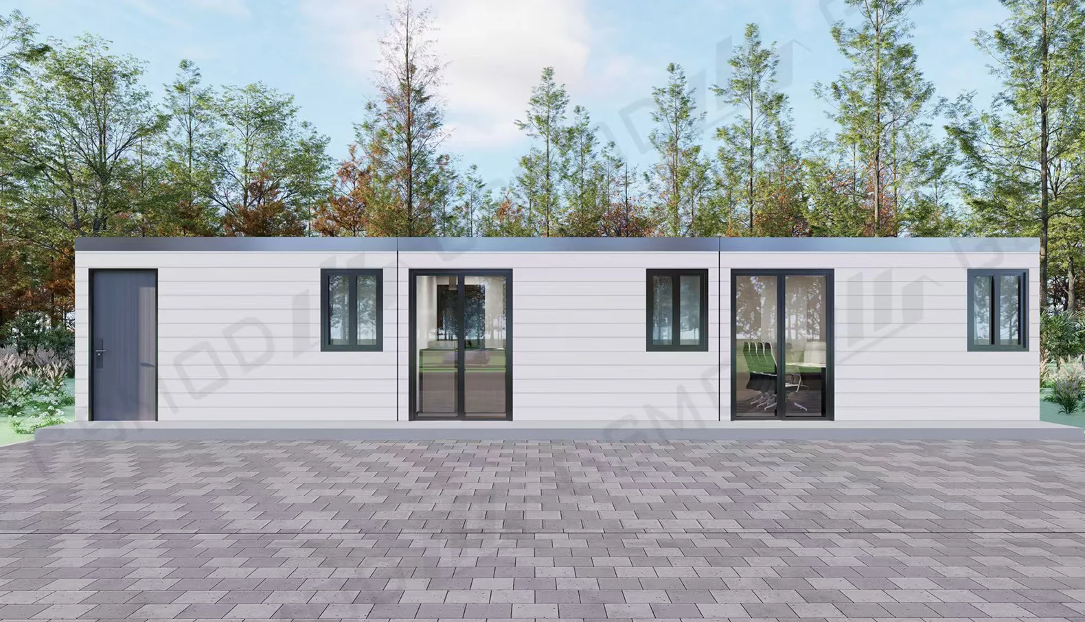 Modern modular office exterior for Australian project sites.
