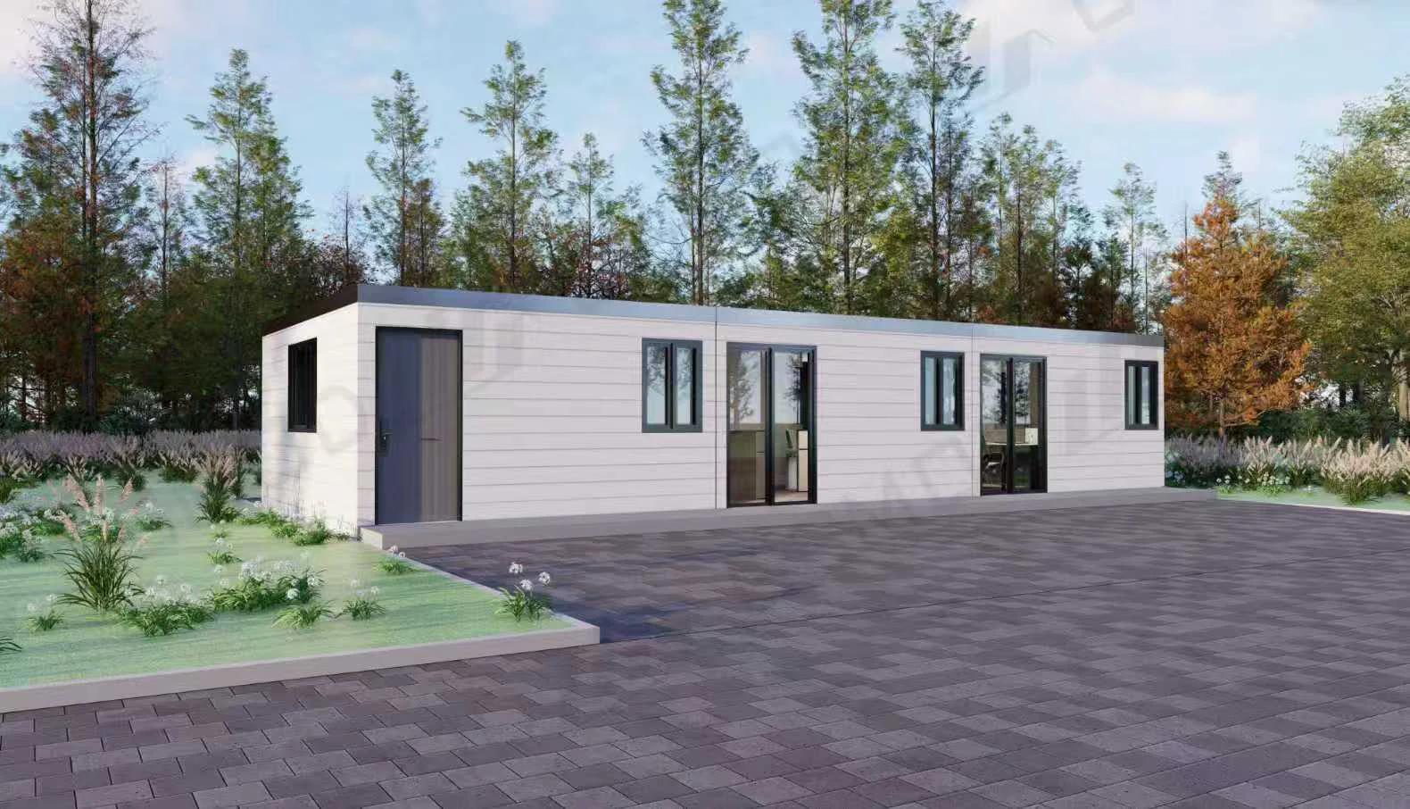 Australia modular office building with a modern single-storey exterior for project site workspace.