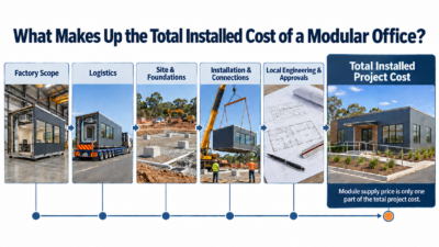 Project scopes that contribute to the total installed cost of a modular office
